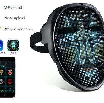 LED Electronic Face Changing Halloween Masks - Bluetooth